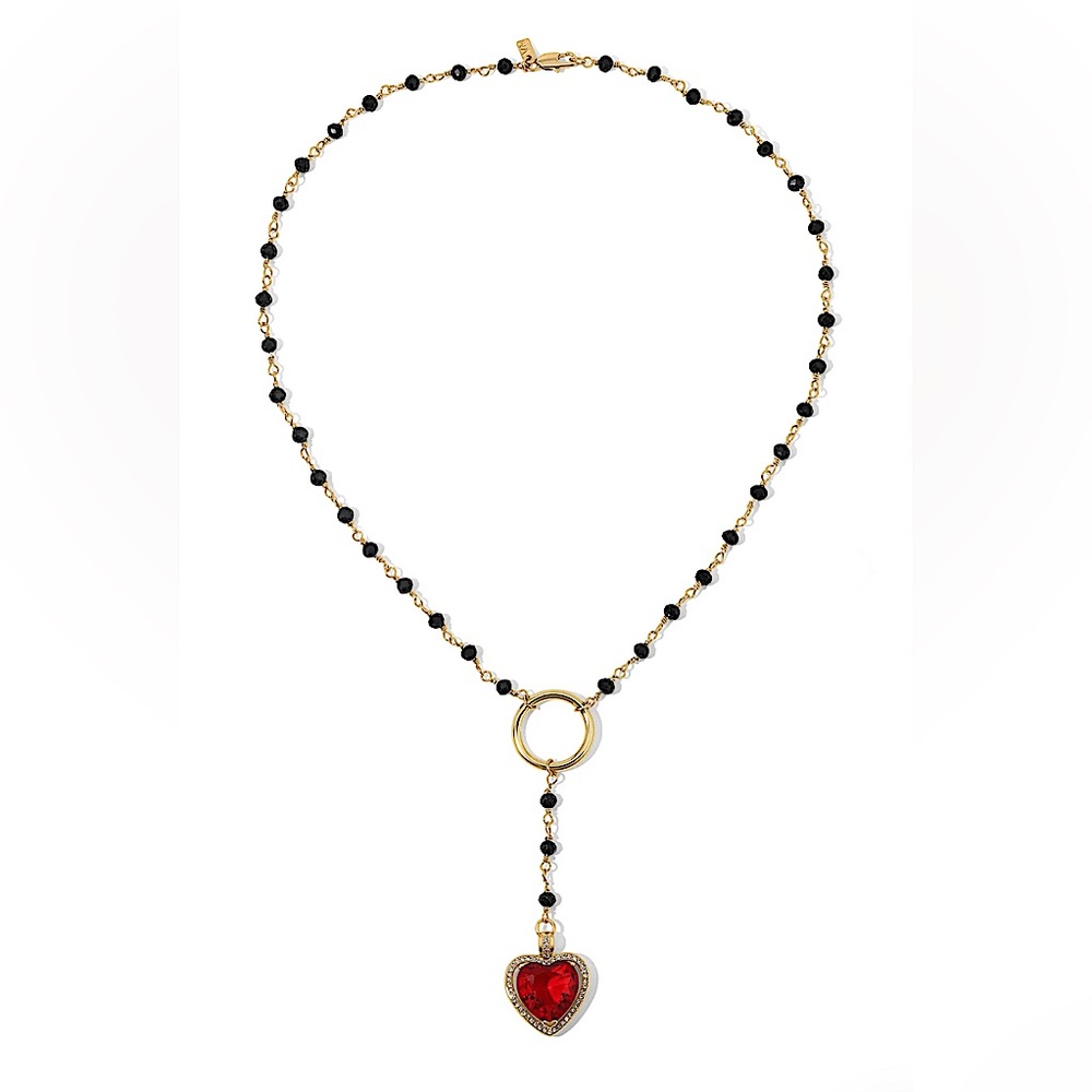 NWT VANESSA MOONEY CHERRY HEART ROSARY